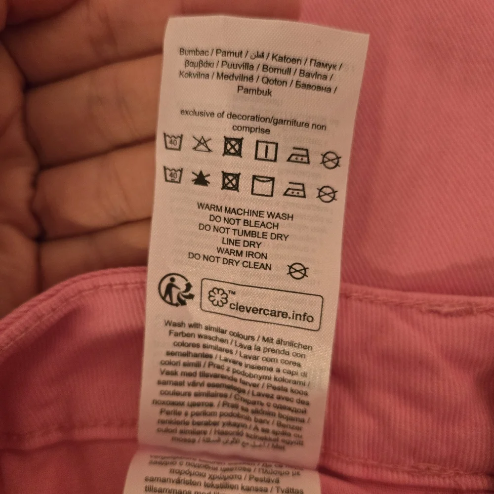 Noisy May Pink Wide Leg Jeans Amanda Style Size 26 x 32 - Picture 11 of 13